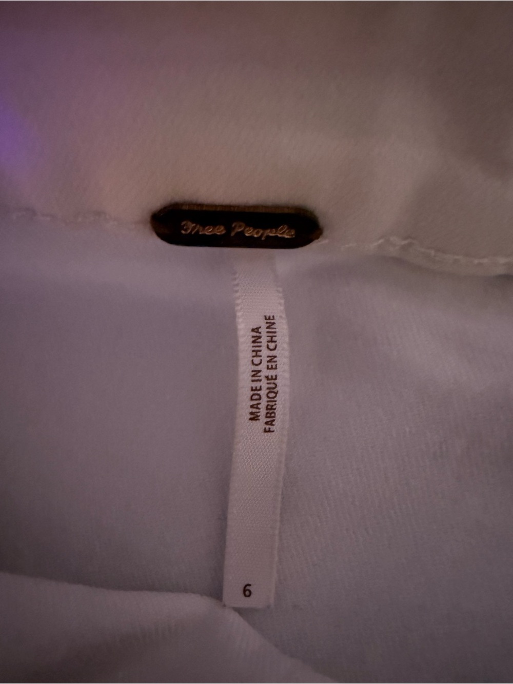 Free People White Mini Skirt with Side Wood Buttons - Picture 3 of 6